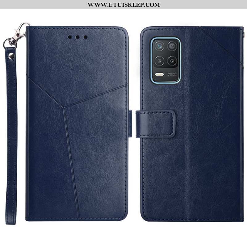 Etui Folio do Realme 8 5G Stylowa Skórzana Konstrukcja Geo Y